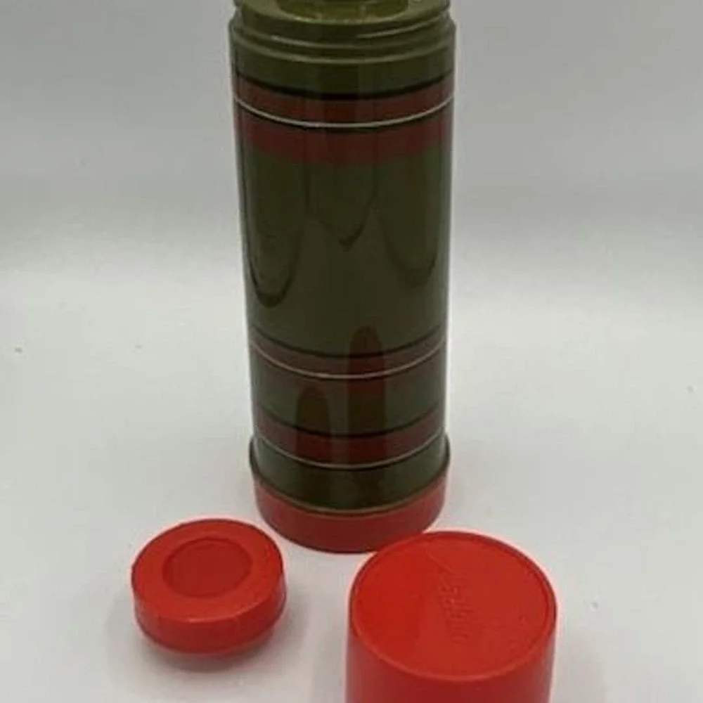 Vintage Aladdin Quali-Built Thermos Bottle Pint Size with Cup and Stopper